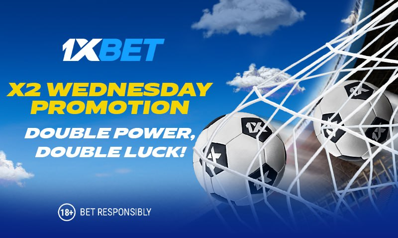 X2Wednesday from 1xBet: double benefit for players