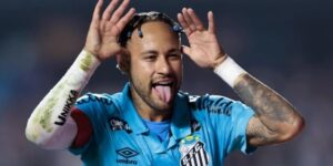 Player Neymar he scored a brace and celebrated wildly amidst a storm of news.